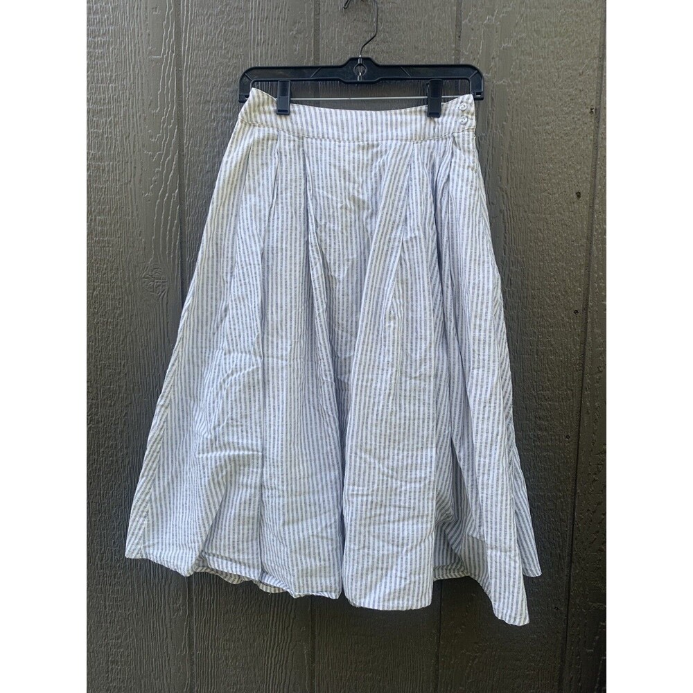 Just One Answer JOA Skirt Womens Size Medium Striped White Side